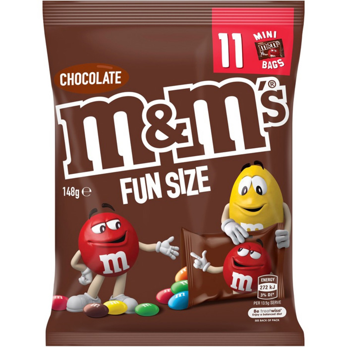 M and M Funsize Chocolate 148g